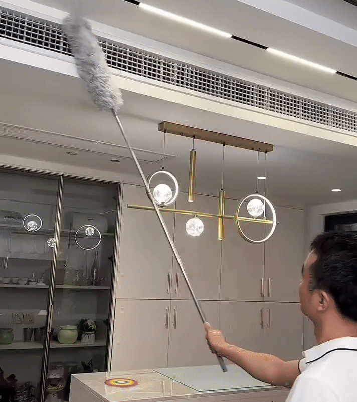 Game Z Hub 2025 Upgraded Long Handle Microfiber Feather Fan Ceiling Duster for Dust Cleaning with extendable Pole 100 Inch