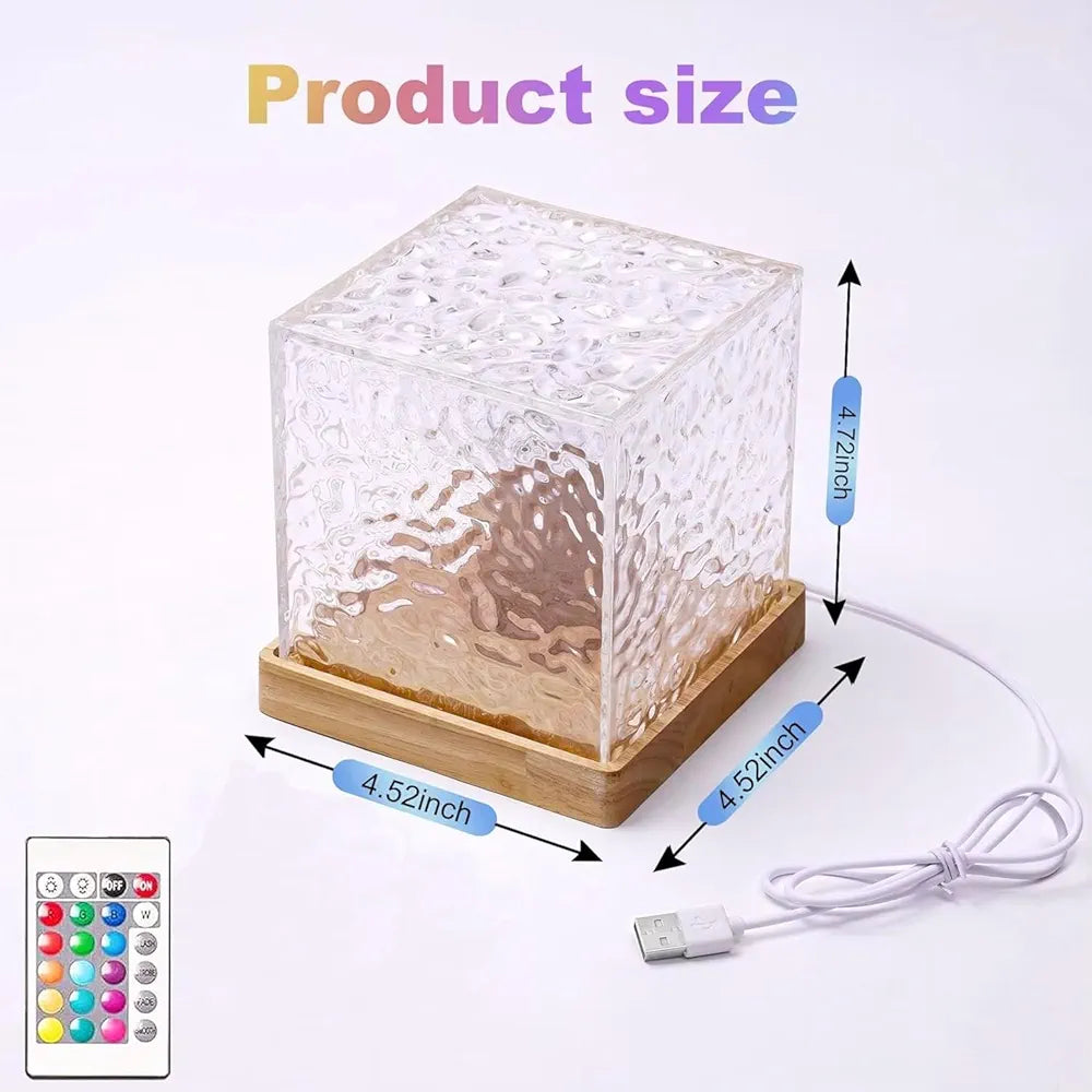 inulec Abs Ocean Wave Night Light Projector Lamp, 3D Water Wave Effec,