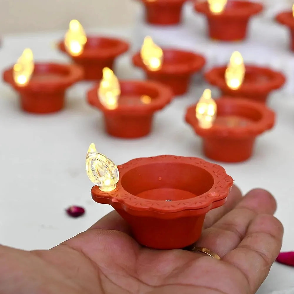 LED Light Water Sensor Diyas Plastic with, Ambient Lights, (Pack of 6/12/18/24/32) (Copy)