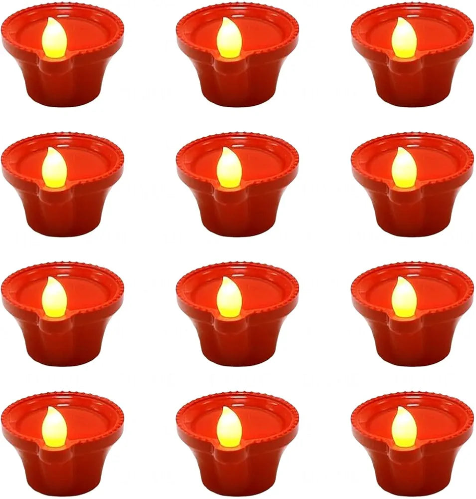 LED Light Water Sensor Diyas Plastic with, Ambient Lights, (Pack of 6/12/18/24/32) (Copy)