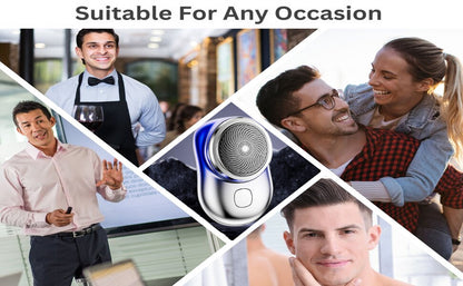 Mini Electric Shaver, Mini Electric Razor Shavers For Men, Rechargeable Shaver Easy One-Button Use