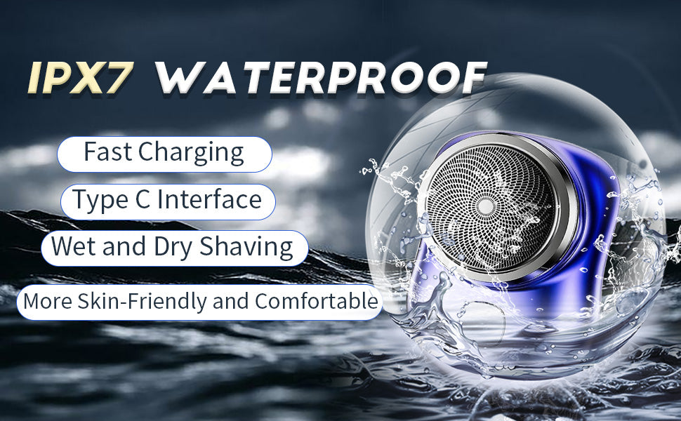 Mini Electric Shaver, Mini Electric Razor Shavers For Men, Rechargeable Shaver Easy One-Button Use
