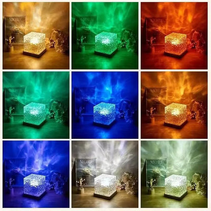 inulec Abs Ocean Wave Night Light Projector Lamp, 3D Water Wave Effec,